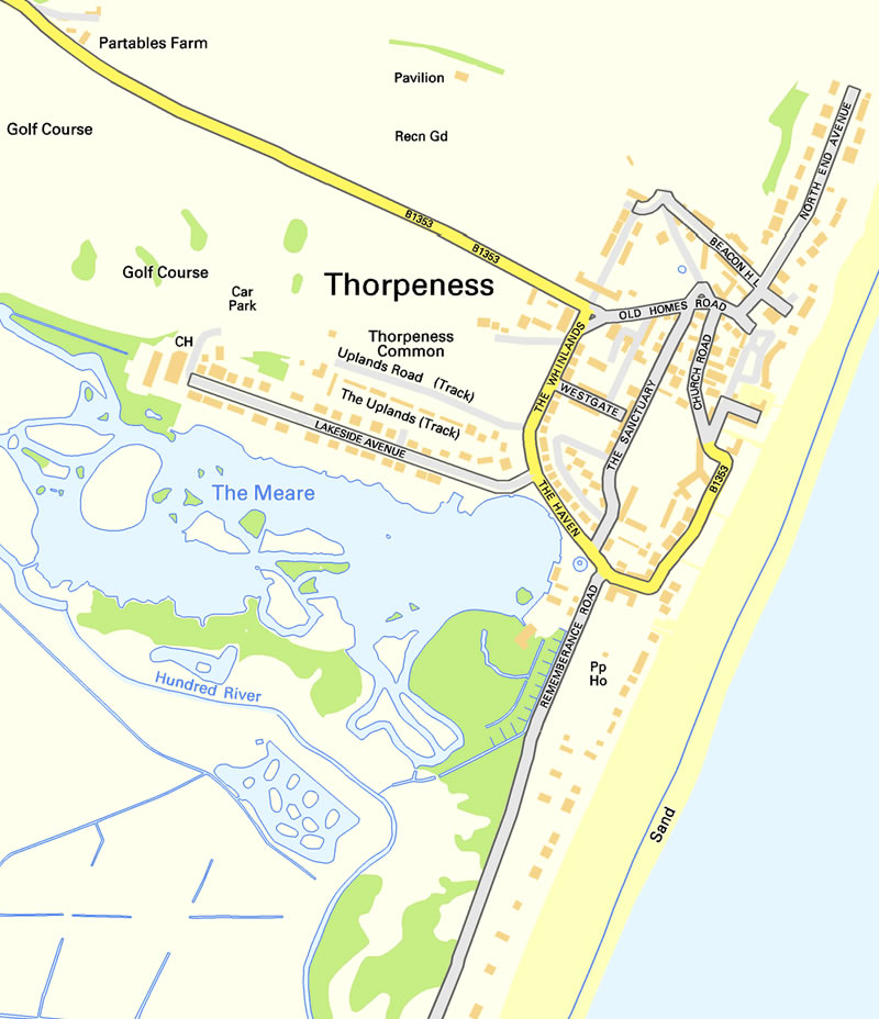 Thorpeness Map