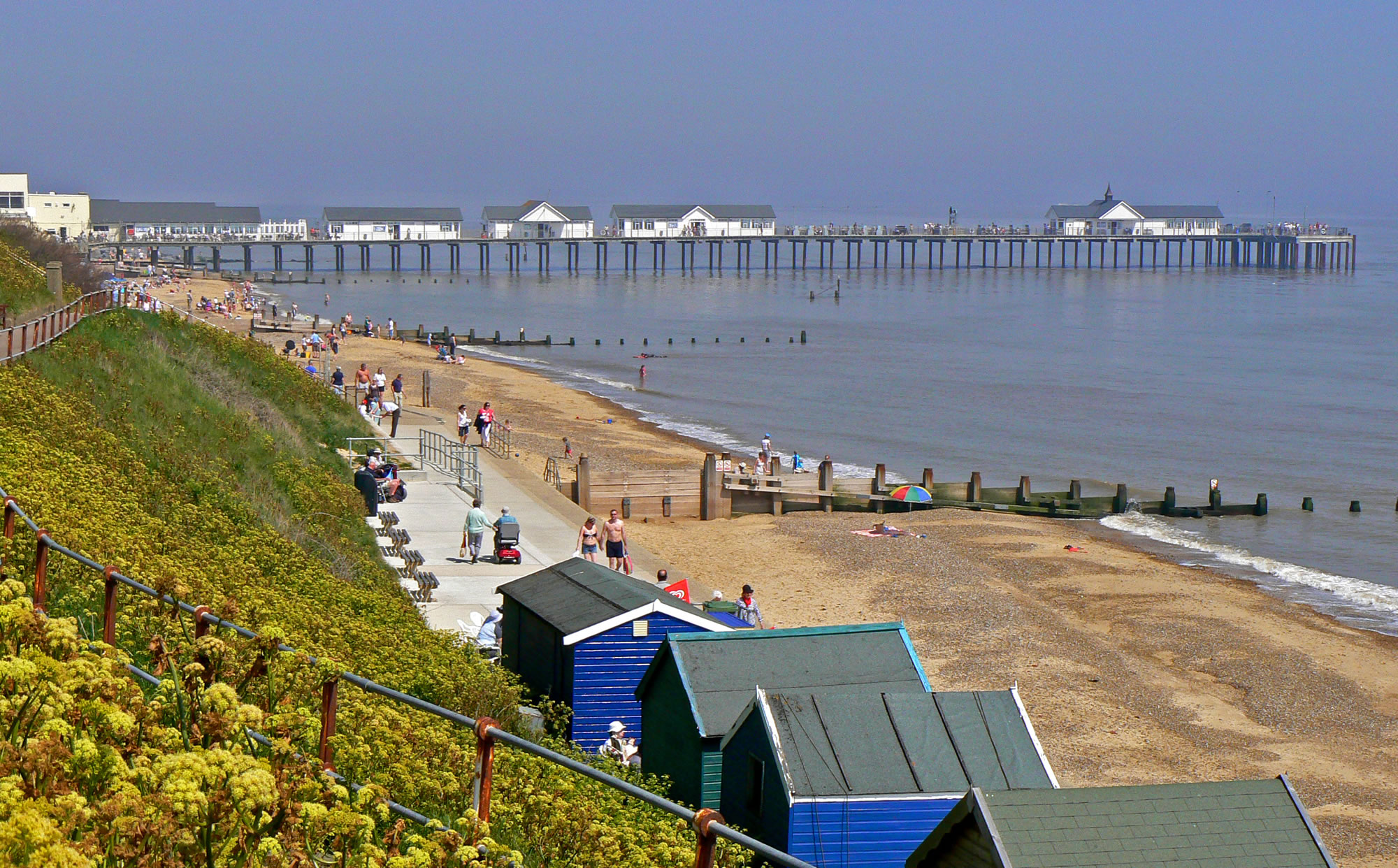Southwold Suffolk Including The Pier Lighthouse And Beach Huts